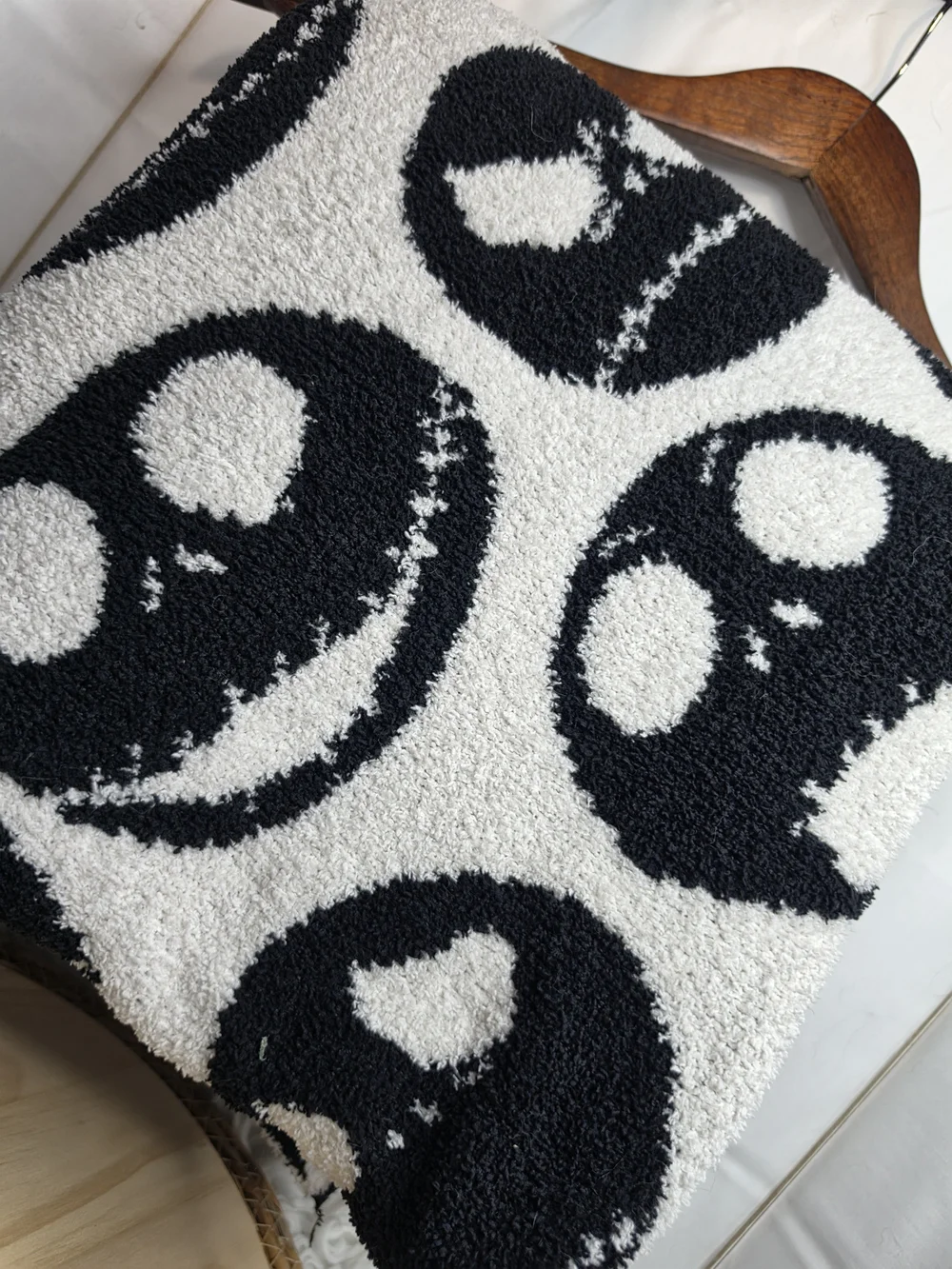 Disney The Nightmare Before Christmas Black and White Plush Throw Reversible